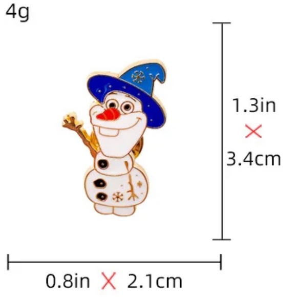 Set of 2 Disney Frozen Enamel Pins Queen Elsa Ice Magic Olaf Snowman Fan Gifts - Picture 7 of 11